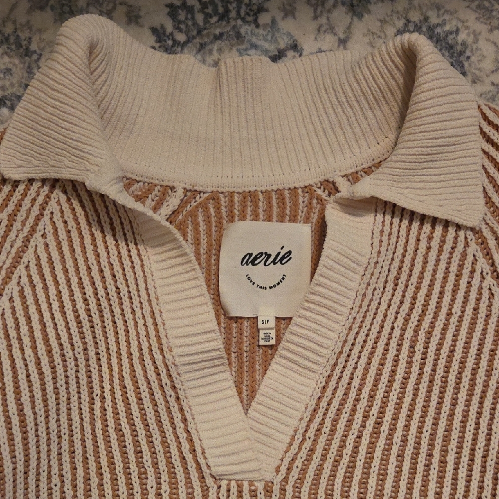 aerie | soft striped knit sweater